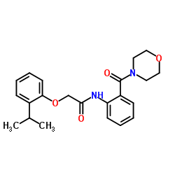 2-(2-Isopropylphenoxy)-N-[2-(4-morpholinylcarbonyl)phenyl]acetamide Structure