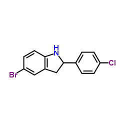 5-Bromo-2-(4-chlorophenyl)indoline Structure