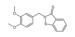 2-[(3,4-dimethoxyphenyl)methyl]-1,2-benzothiazole-3-thione Structure