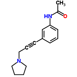 N-(3-[3-(1-PYRROLIDINYL)-1-PROPYNYL]PHENYL)ACETAMIDE structure