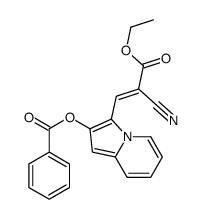 [3-(2-cyano-3-ethoxy-3-oxoprop-1-enyl)indolizin-2-yl] benzoate Structure