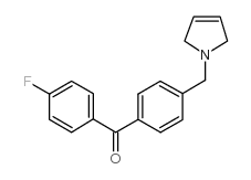 4-FLUORO-4'-(3-PYRROLINOMETHYL) BENZOPHENONE结构式