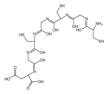 (2S)-2-[[2-[[(2R)-2-[[2-[[(2R)-2-[[2-[[(2R)-2-amino-3-sulfanylpropanoyl]amino]acetyl]amino]-3-sulfanylpropanoyl]amino]acetyl]amino]-3-sulfanylpropanoyl]amino]acetyl]amino]butanedioic acid Structure