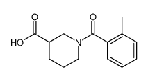 3-Piperidinecarboxylic acid, 1-(2-methylbenzoyl) Structure