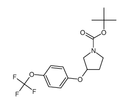 tert-butyl 3-(4-(trifluoromethoxy)phenoxy)pyrrolidine-1-carboxylate结构式