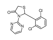 2-(2,6-dichlorophenyl)-3-pyrimidin-2-yl-1,3-thiazolidin-4-one Structure