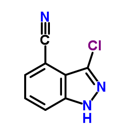 3-Chloro-1H-indazole-4-carbonitrile结构式