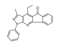 4-乙基-3-甲基-1-苯基-1H-茚并[1,2-b]吡唑并[4,3-e]吡啶-5-酮结构式