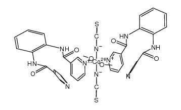 (cobalt)(1,2-bis(3-pyridylcarboxamide)benzene)2(thiocyanate)2(methanol)2 Structure