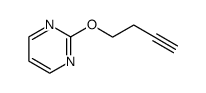 Pyrimidine, 2-(3-butynyloxy)- (9CI) structure