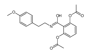 [3-acetyloxy-2-[2-(4-methoxyphenyl)ethylcarbamoyl]phenyl] acetate结构式