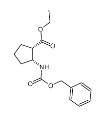 (1S,2R)-2-(Cbz-氨基)环戊烷甲酸乙酯结构式