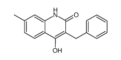 3-Benzyl-4-hydroxy-7-methyl-1H-quinolin-2-one Structure