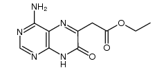 4-amino-6-ethoxycarbonylmethyl-7(8H)-pteridone结构式