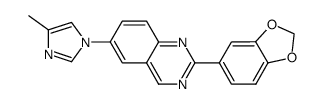 [6-(4-methyl-1H-imidazol-1-yl)-2-(1,3-benzodioxol-5-yl)]quinazoline结构式