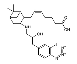 9,11-dimethylmethano-11,12-methano-16-(3-iodo-4-azidophenyl)-13,14-dihydro-13-aza-15-tetranorthromboxane A2结构式