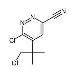 6-chloro-5-(1-chloro-2-methylpropan-2-yl)pyridazine-3-carbonitrile Structure