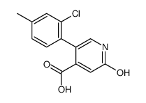 5-(2-chloro-4-methylphenyl)-2-oxo-1H-pyridine-4-carboxylic acid结构式