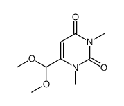 6-(dimethoxymethyl)-1,3-dimethylpyrimidine-2,4-dione结构式