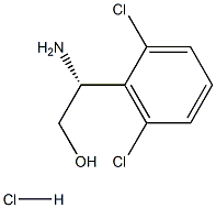 (2R)-2-AMINO-2-(2,6-DICHLOROPHENYL)ETHAN-1-OL HYDROCHLORIDE结构式