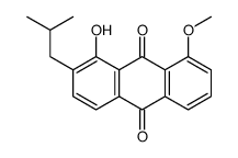 1-hydroxy-8-methoxy-2-(2-methylpropyl)anthracene-9,10-dione Structure