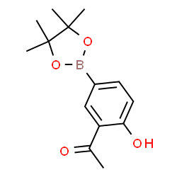 1-(2-hydroxy-5-(4,4,5,5-tetramethyl-1,3,2-dioxaborolan-2-yl)phenyl)ethanone Structure