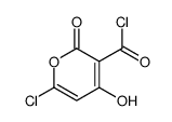 2H-Pyran-3-carbonyl chloride, 6-chloro-4-hydroxy-2-oxo- (8CI,9CI)结构式