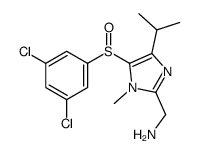 [5-(3,5-dichlorophenyl)sulfinyl-1-methyl-4-propan-2-ylimidazol-2-yl]methanamine Structure