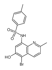 N-(5-bromo-6-hydroxy-2-methylquinolin-8-yl)-4-methylbenzenesulfonamide Structure