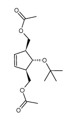 ((1R,2s,3S)-2-(tert-butoxy)cyclopent-4-ene-1,3-diyl)bis(methylene) diacetate Structure