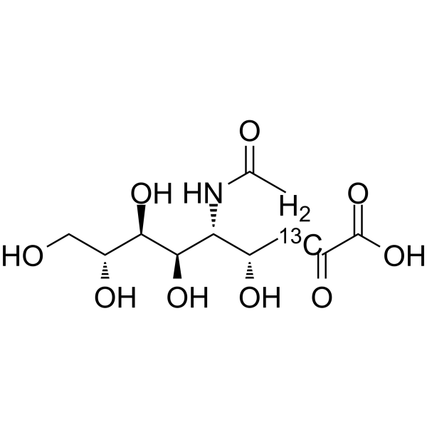 N-Acetylneuraminic acid-13C-2 Structure