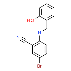 5-BROMO-2-[(2-HYDROXYBENZYL)AMINO]BENZENECARBONITRILE结构式