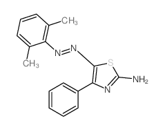 2-Thiazolamine,5-[2-(2,6-dimethylphenyl)diazenyl]-4-phenyl-结构式