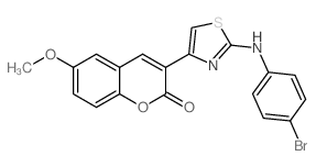 3-[2-(4-bromoanilino)-1,3-thiazol-4-yl]-6-methoxychromen-2-one Structure