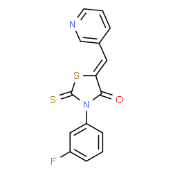 3-(3-fluorophenyl)-5-(3-pyridinylmethylene)-2-thioxo-1,3-thiazolidin-4-one Structure