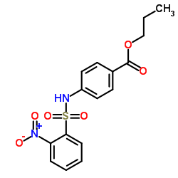 Propyl 4-{[(2-nitrophenyl)sulfonyl]amino}benzoate结构式