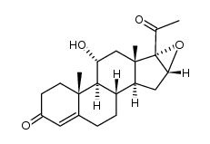 16α,17-环氧-11β-羟基孕烯-4-烯-3,20-二酮结构式