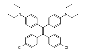 4,4'-(2,2-bis(4-chlorophenyl)ethene-1,1-diyl)bis(N,N-diethylaniline)结构式