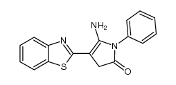 5-amino-4-(2-benzothiazolyl)-2,3-dihydro-1-phenyl-2-pyrrolone Structure