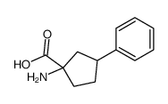 Cyclopentanecarboxylic acid, 1-amino-3-phenyl- (9CI) Structure