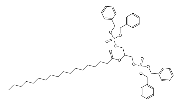 1,3-bis((bis(benzyloxy)phosphoryl)oxy)propan-2-yl stearate结构式