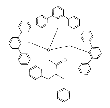 3-benzyl-4-phenyl-1-(tris([1,1':3',1''-terphenyl]-2'-ylmethyl)silyl)butan-2-one结构式