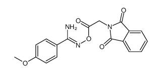 [[amino-(4-methoxyphenyl)methylidene]amino] 2-(1,3-dioxoisoindol-2-yl)acetate Structure