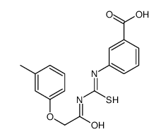 3-[[2-(3-methylphenoxy)acetyl]carbamothioylamino]benzoic acid Structure