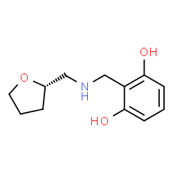 1,3-Benzenediol, 2-[[[[(2S)-tetrahydro-2-furanyl]methyl]amino]methyl]- (9CI) Structure