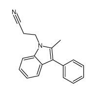 3-(2-methyl-3-phenylindol-1-yl)propanenitrile结构式