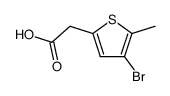 4-bromo-5-methyl-2-Thiopheneacetic acid结构式