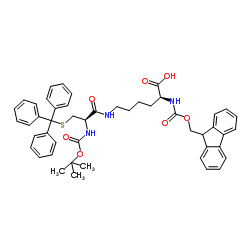 Fmoc-Lys(Boc-Cys(Trt))-OH Structure