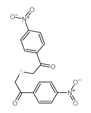 1-(4-nitrophenyl)-2-[2-(4-nitrophenyl)-2-oxo-ethyl]sulfanyl-ethanone structure