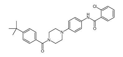 N-[4-[4-(4-tert-butylbenzoyl)piperazin-1-yl]phenyl]-2-chlorobenzamide结构式